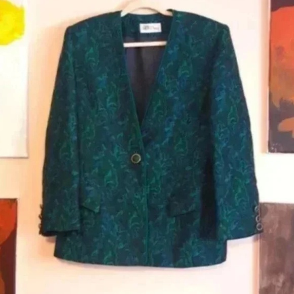 Vintage jacquard blazer d’oraz - Picture 1 of 2